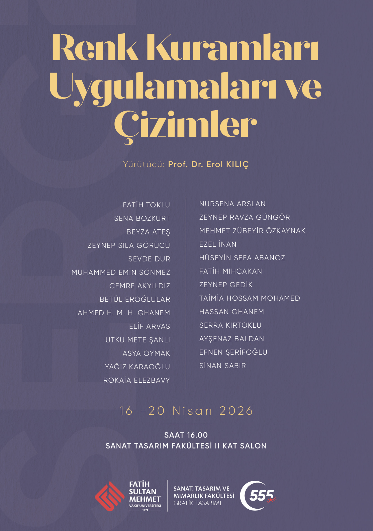 Renk Kuramları Uygulamaları ve Çizimler Sergisi