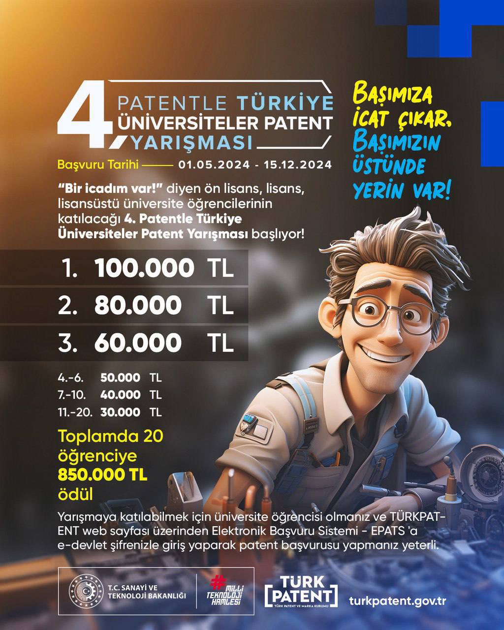 4. Patentle Türkiye - Üniversiteler Patent Yarışması