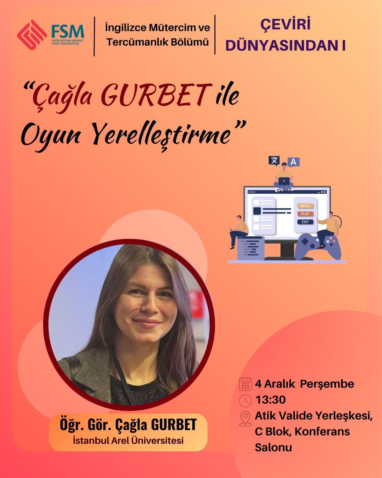 Çeviri Dünyasından I: Çağla Gurbet ile Oyun Yerelleştirme