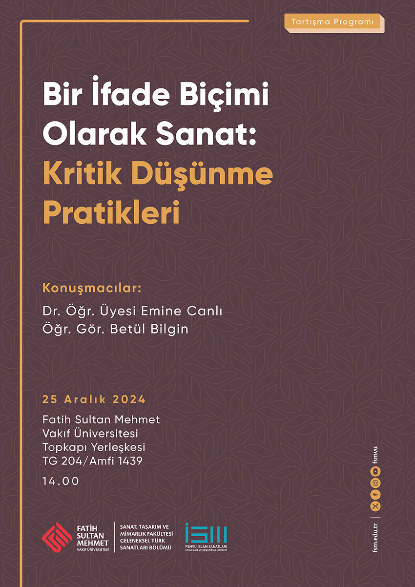 Bir İfade Biçimi Olarak Sanat: Kritik Düşünme Pratikleri