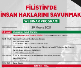 Filistin’de İnsan Haklarını Savunmak Webinar Programı