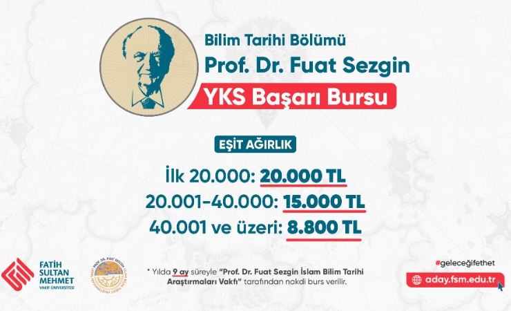 FSMVÜ Bilim Tarihi Bölümü’ne YKS Başarı Bursu İmkanı