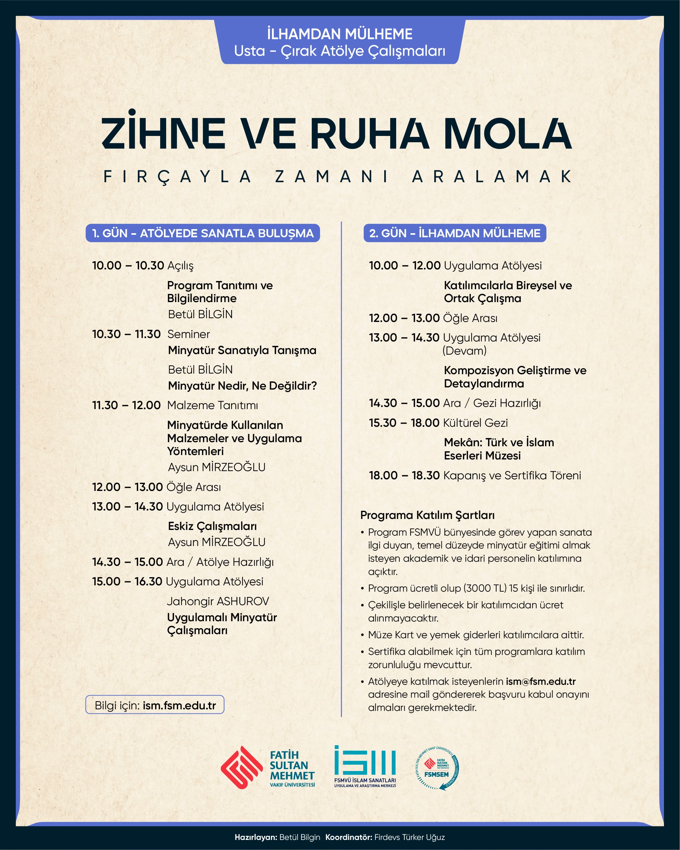 Zihne ve Ruha Mola Fırçayla Zamanı Aralamak